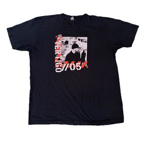 American Apparel U2 Vertigo 2005 Tour T-Shirt Black Double Sided Design Size XL